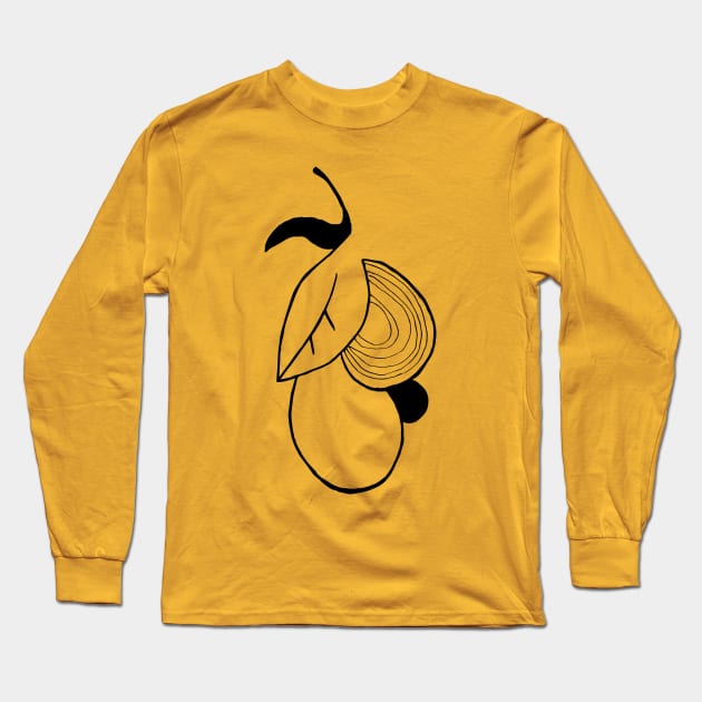 Minimal Fruits Long Sleeve T-Shirt by Maria Mi Art